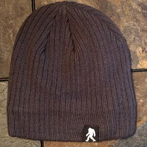 Bigfoot Knit Hat Faux Fur Lining Dark Gray Adult Size NEW